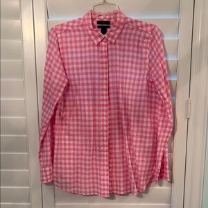 J. Crew Pink Checkered Button Down “Boy” Shirt 8